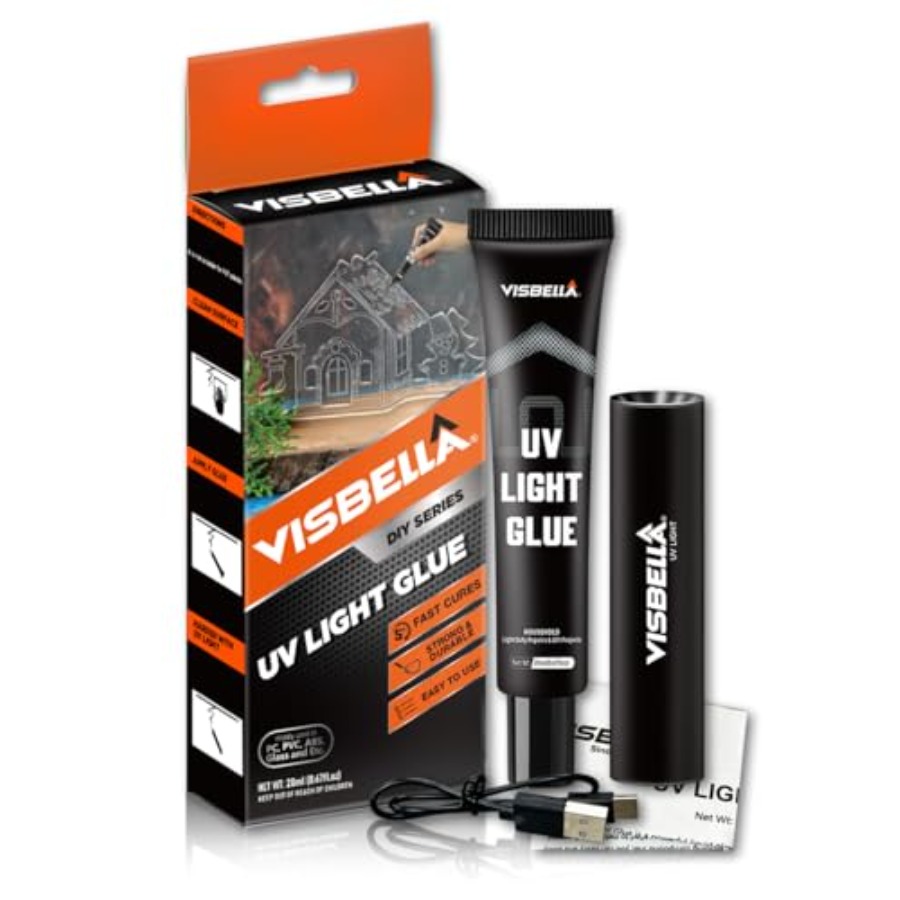 Liquid Uv Glue Kit - UV-Licht Lijm Harsen Kit met Lamp,