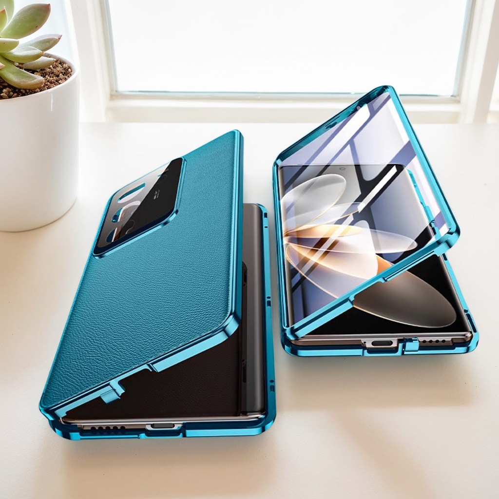 Realme Gt 6 - Luxe leerglas 360° ° Cover Voor