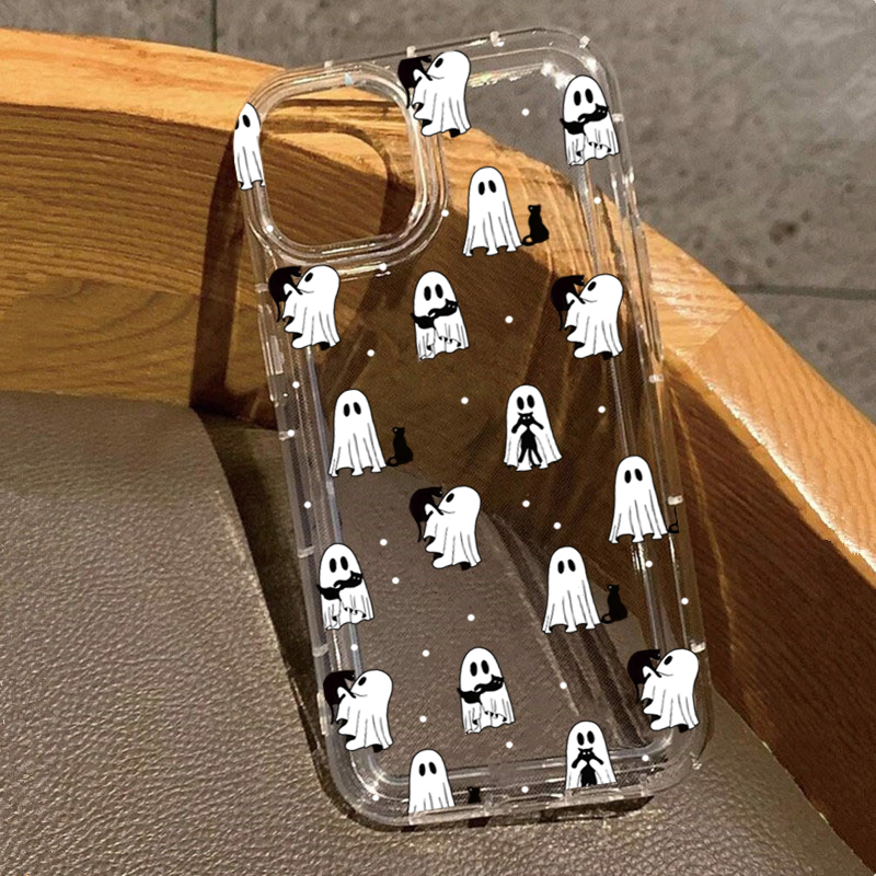 Apple Iphone 15 Pro Max - Western Halloween Cowboy Ghost & Flowers