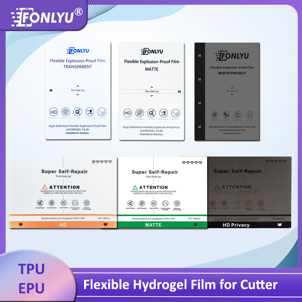 Screen Protector Cutter - FONLYU 50st Universele HD Matte Privacy