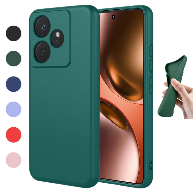 Realme Gt 6 - Vloeibare siliconen flexibele hoes voor Realme