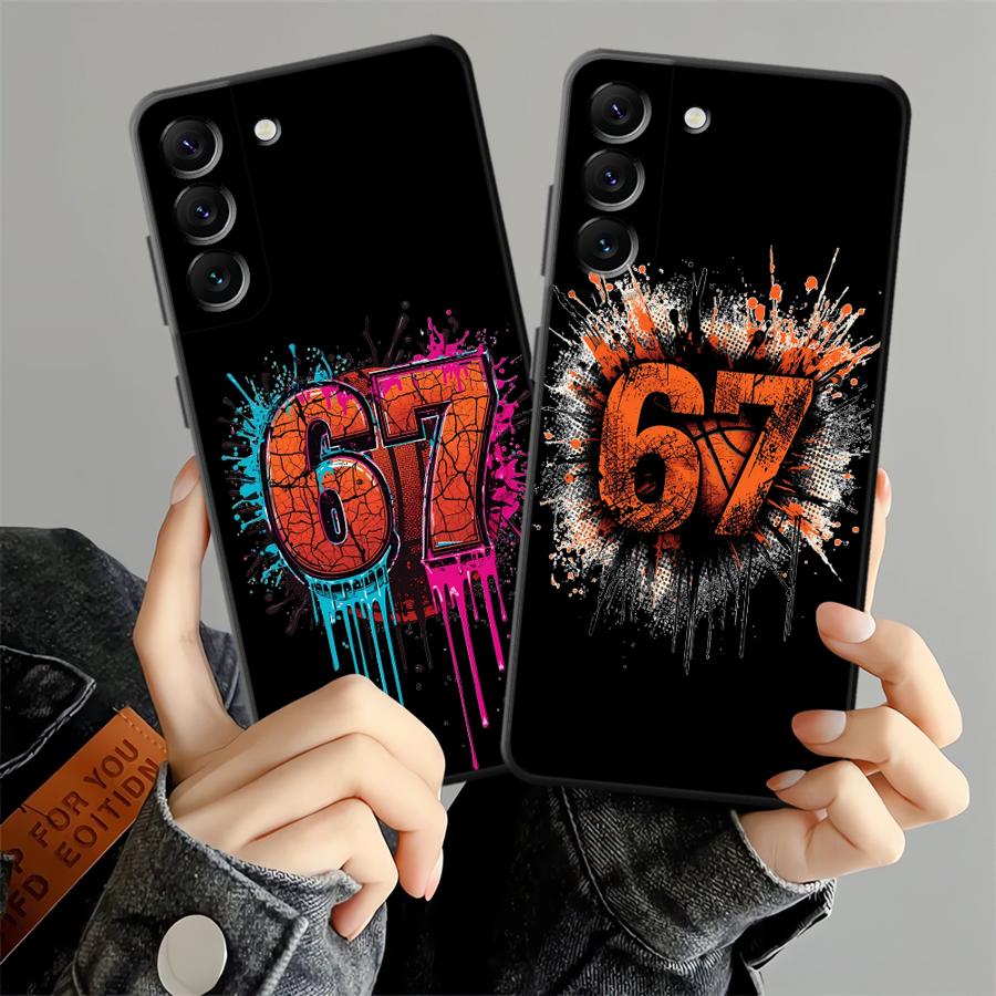 Samsung Galaxy A55 - Graffiti Basketbal 67 hoesje voor Samsung