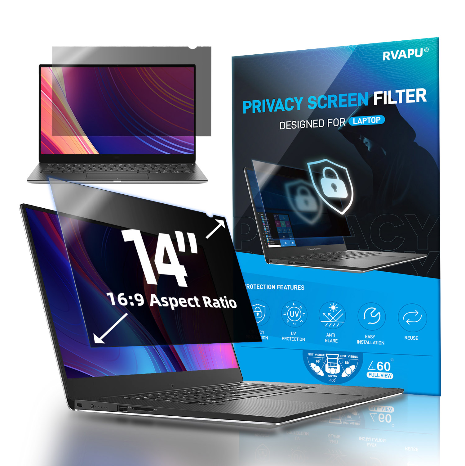 Matte Anti Glare Screen - Voor Laptop 14 inch Privacy Anti-gluren/spion