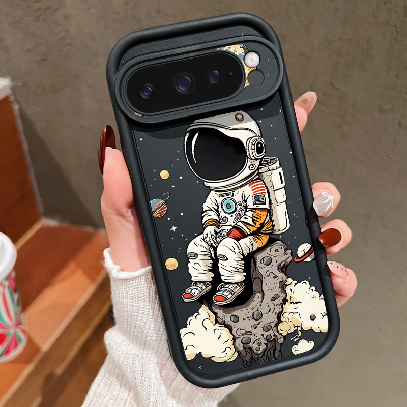 Google Pixel 8A - Cartoon Astronaut Print TPU Telefoonhoesje voor