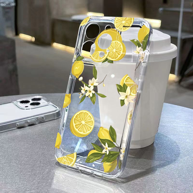 Samsung Galaxy A55 - Zomer Fruit Citroen Bloem Clear Telefoon