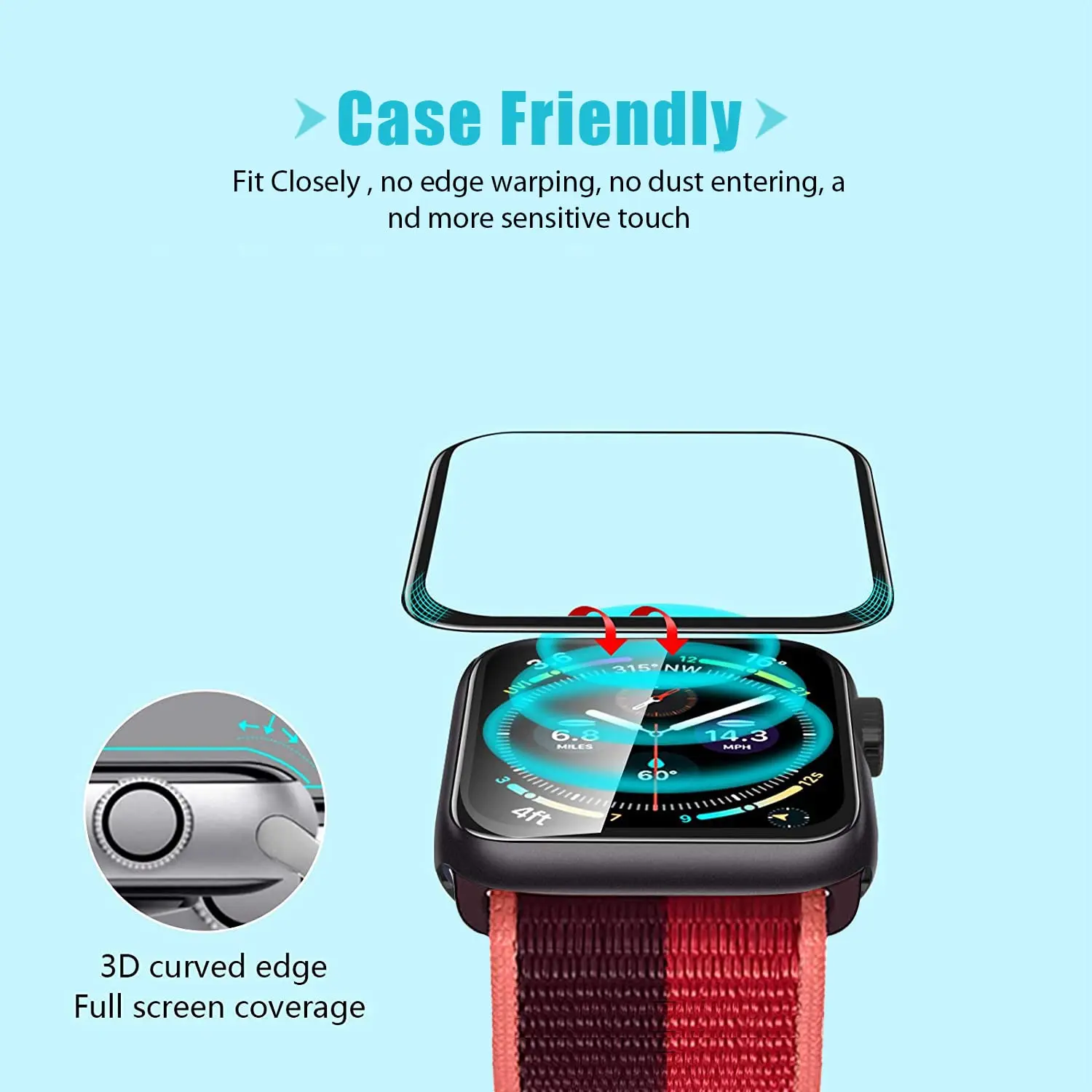 3D gehard glas screenprotector - Smartwatch Screen Film recensie en prijs