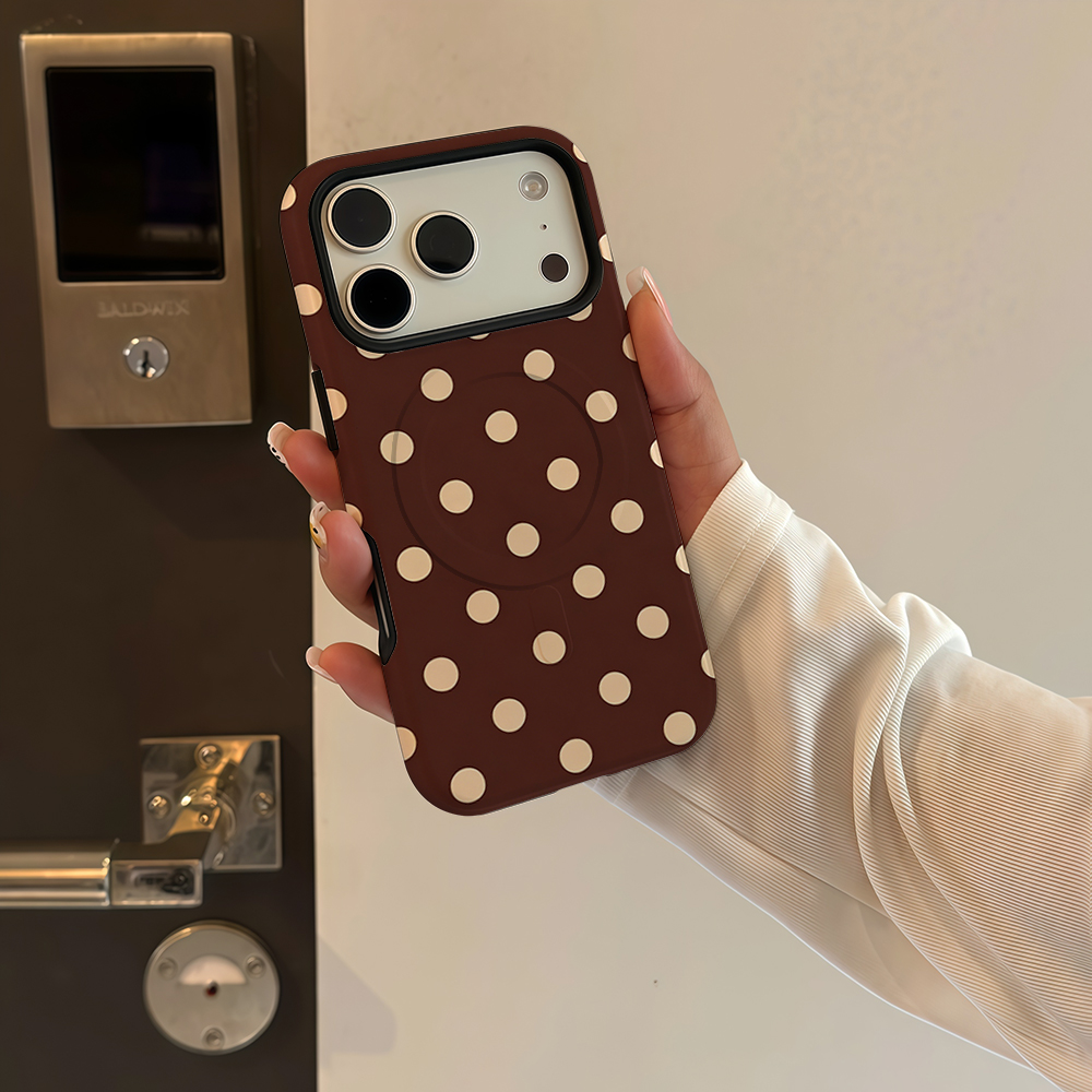 Bruin beige polkadot telefoonh - Apple Iphone 15 Pro Max recensie en prijs